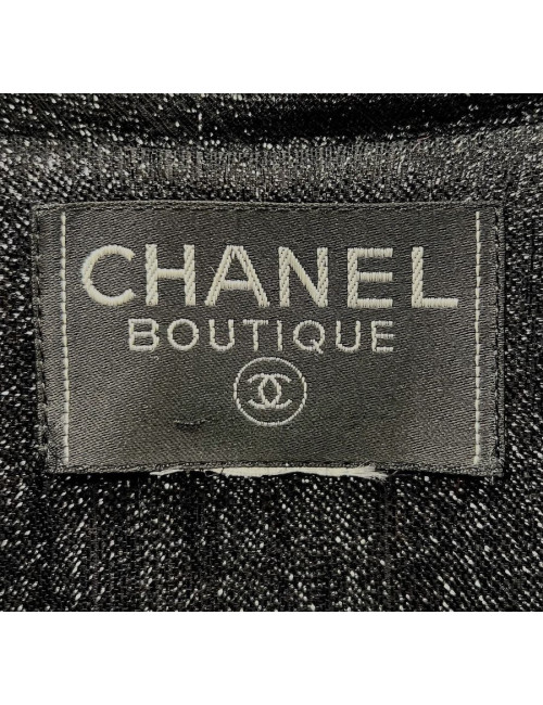 Veste T 42 CHANEL tweed noir