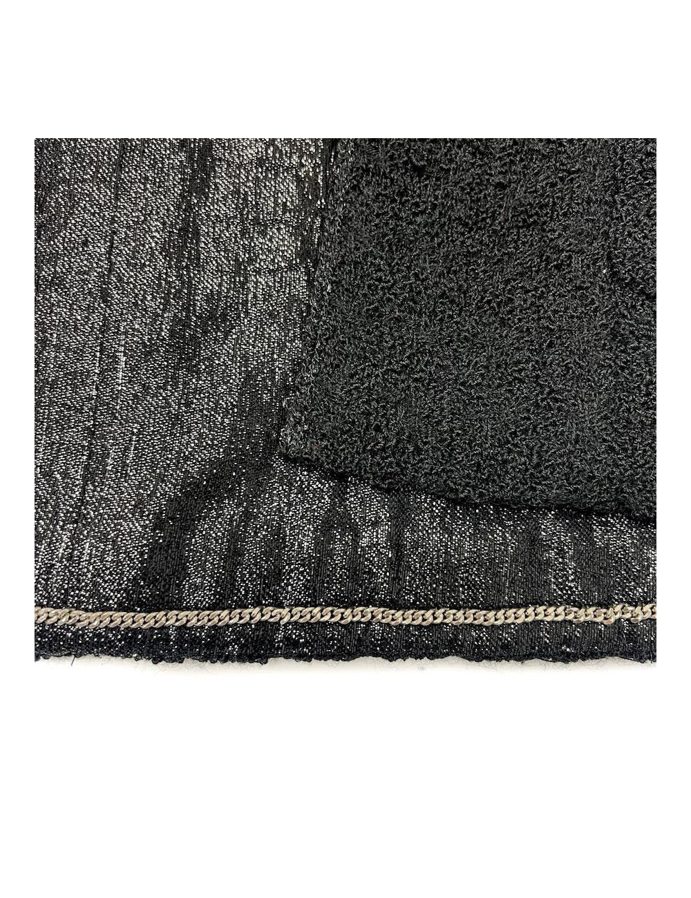 Veste T 42 CHANEL tweed noir