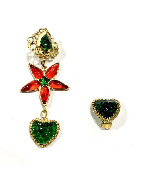 Clou pendant MARGUERITE DE VALOIS pate de verre