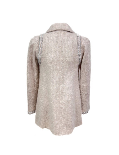Manteau CHANEL t38 mohair rose pale 2