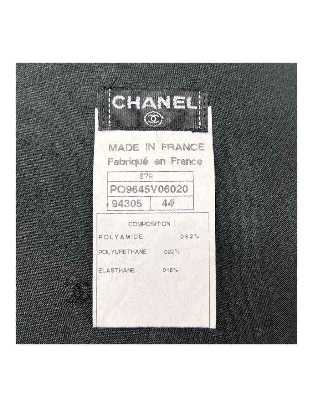 Veste longue CHANEL T 44 Vynil noir