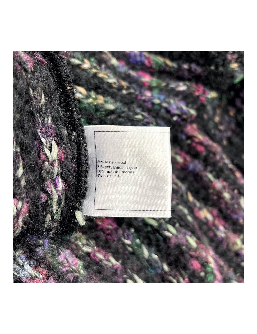 Manteau CHANEL T38 tricot cachemire