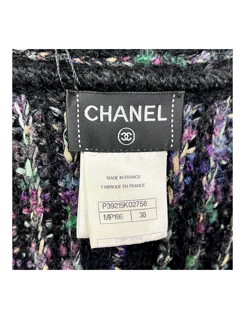 Manteau CHANEL T38 tricot cachemire