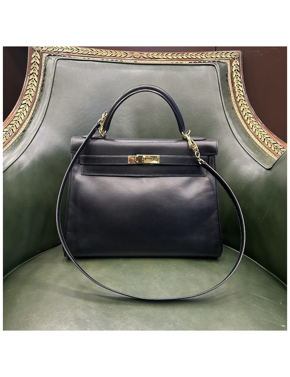 Kelly 35 HERMES box noir