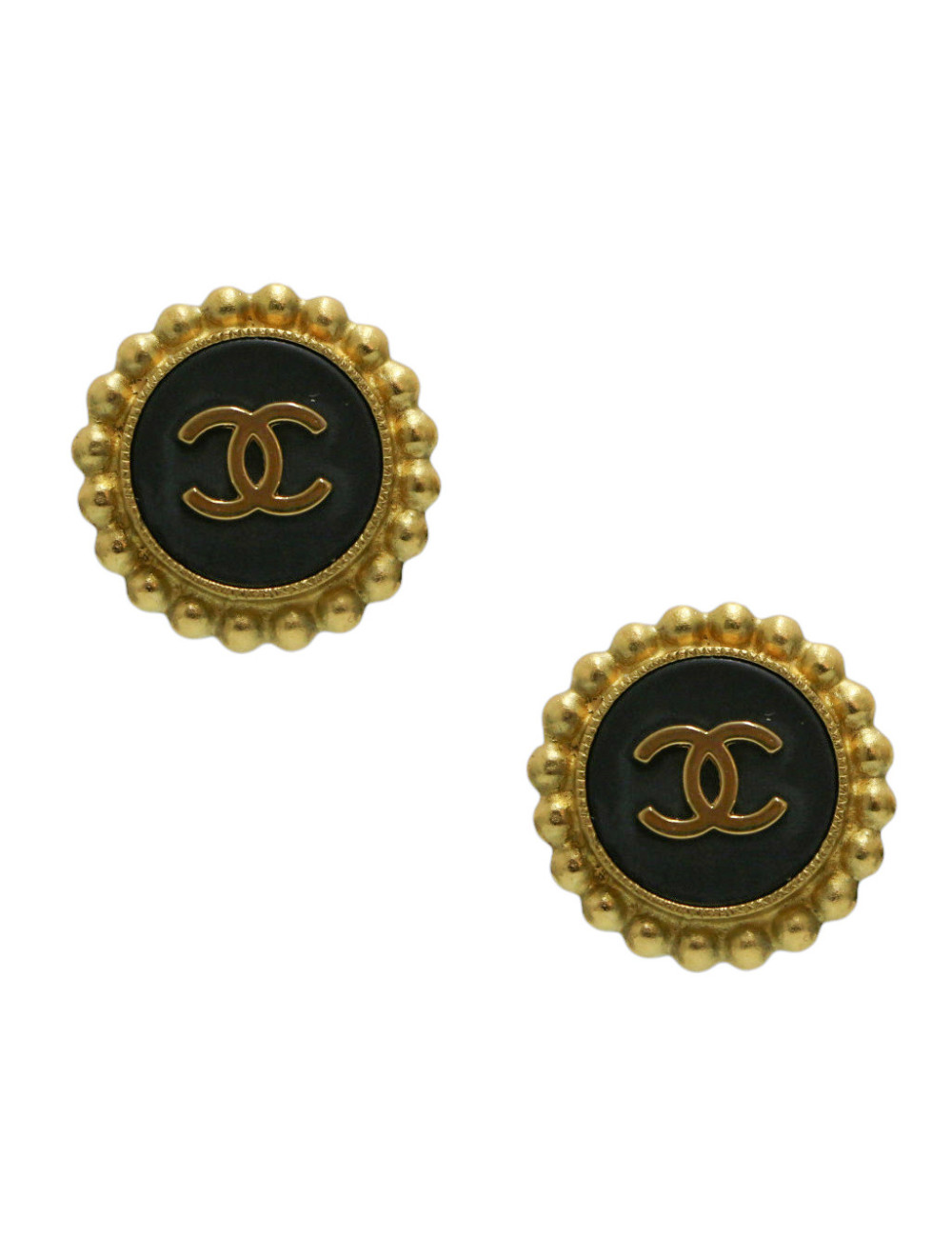 Clips CC ronds vintage CHANEL