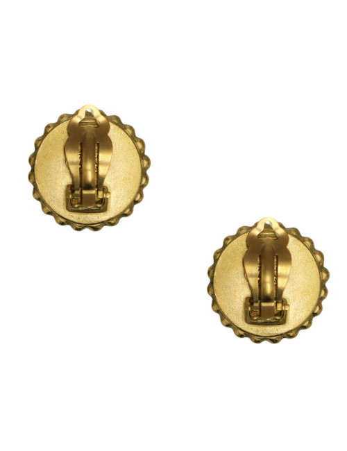 Clips CC ronds vintage CHANEL