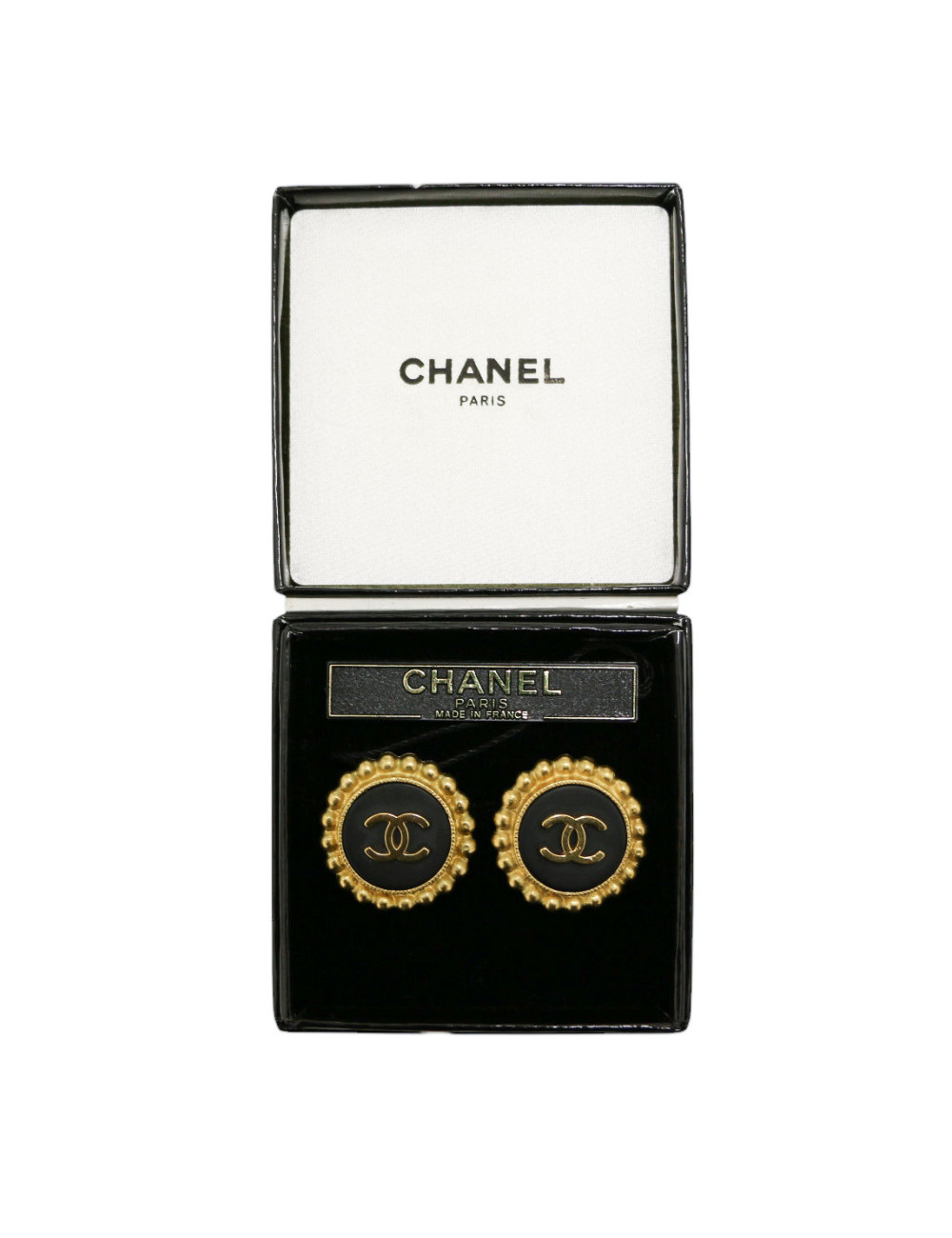 Clips CC ronds vintage CHANEL