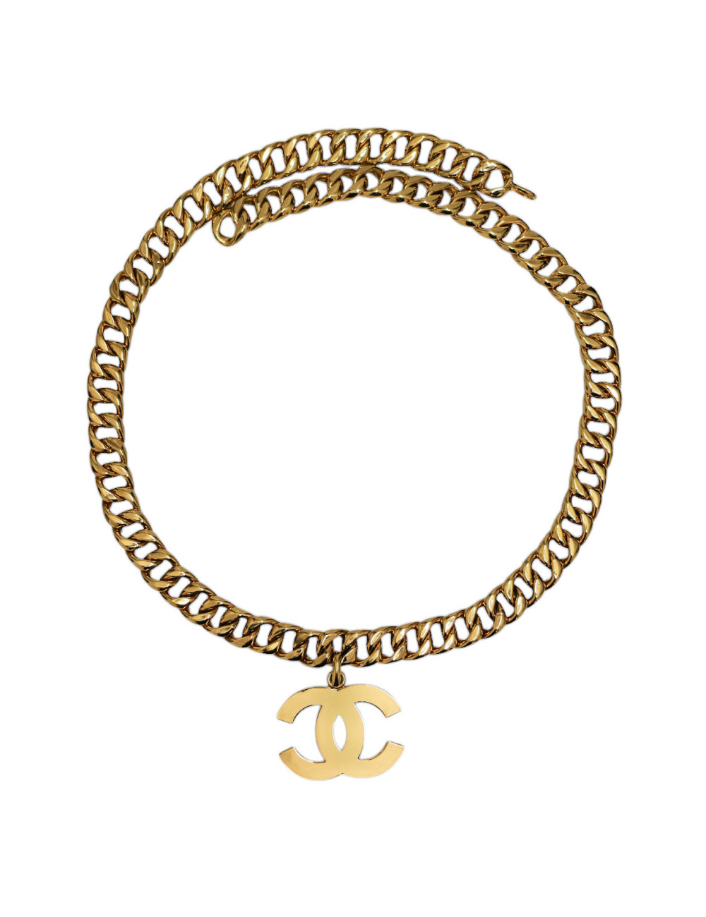 Ceinture gros CC vintage doré CHANEL