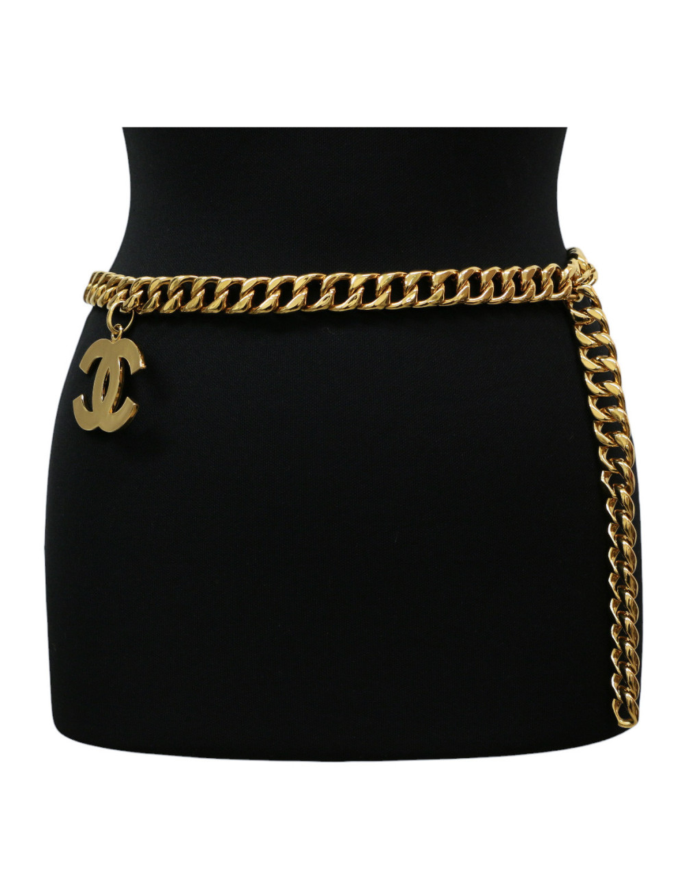 Ceinture CHANEL dorée gros CC