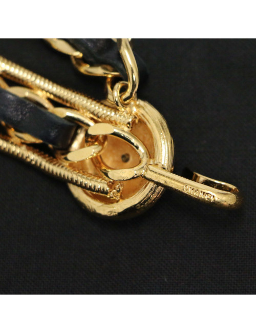 Ceinture CHANEL cuir et chaine