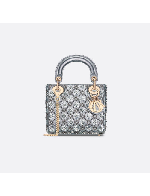 Mini sac Lady Dior DIOR broderies fleurs 