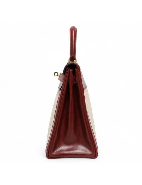 Kelly 28 toile et cuir HERMES