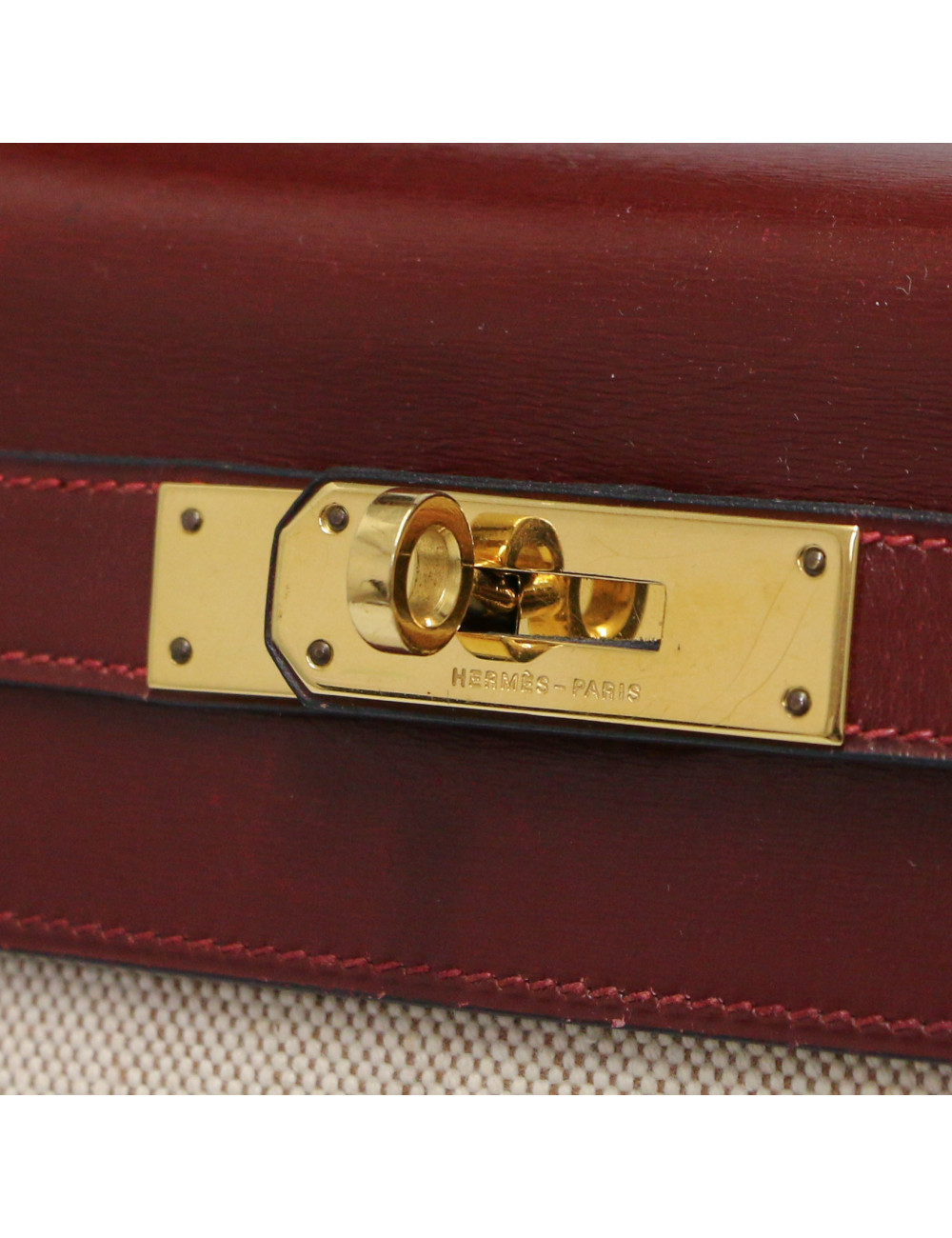 Kelly 28 toile et cuir HERMES