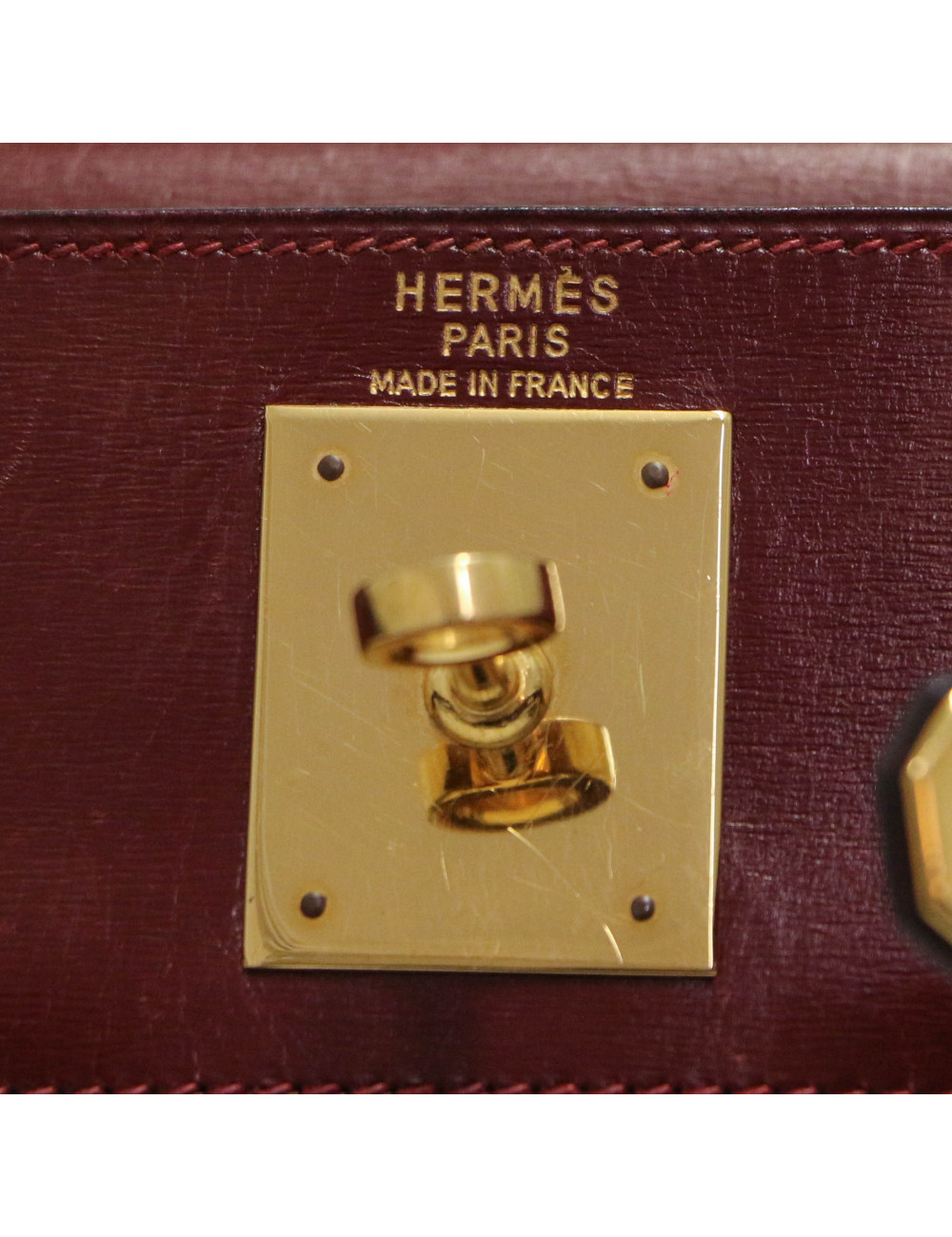 Kelly 28 toile et cuir HERMES rouge h