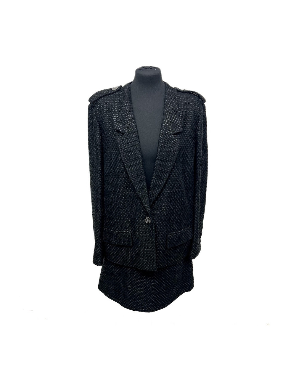 Veste CHANEL T50 tweed noir