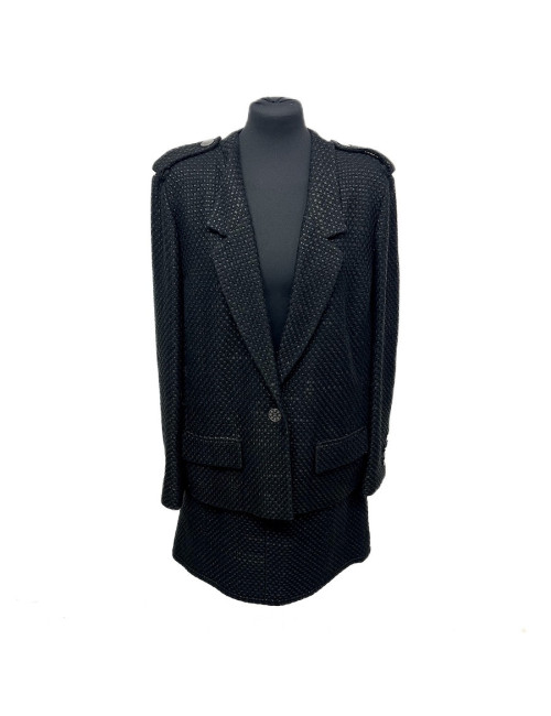 Veste CHANEL T50 tweed noir