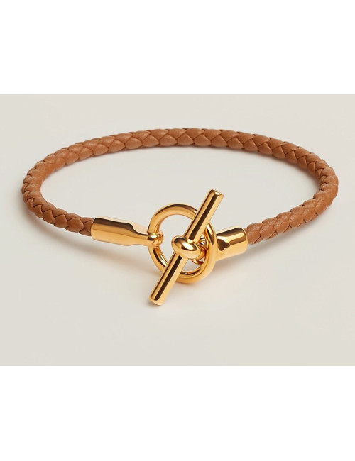 Bracelet HERMES cuir torsadé