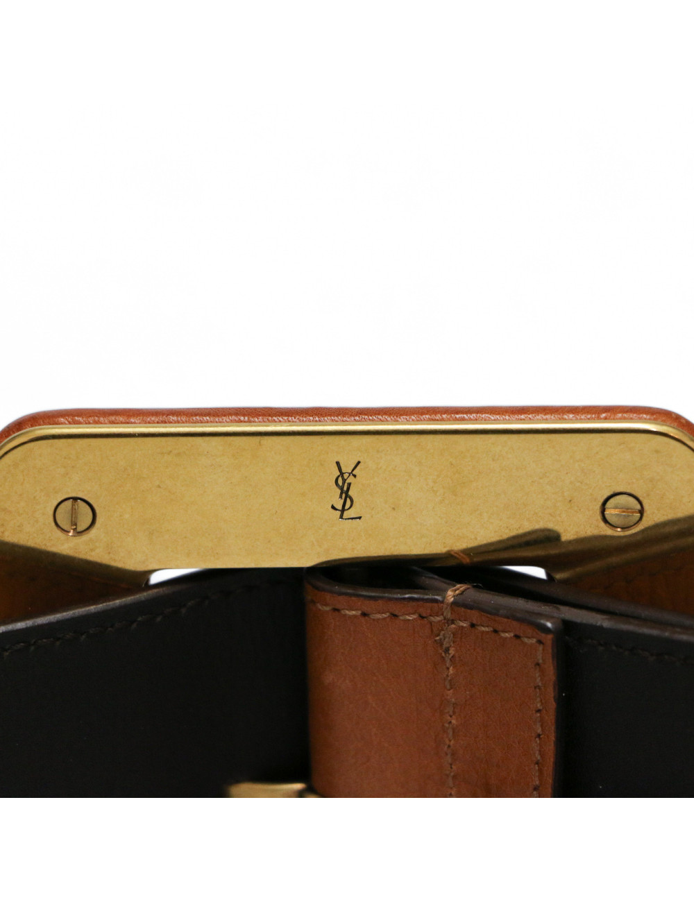 Ceinture YSL large marrron Vintage