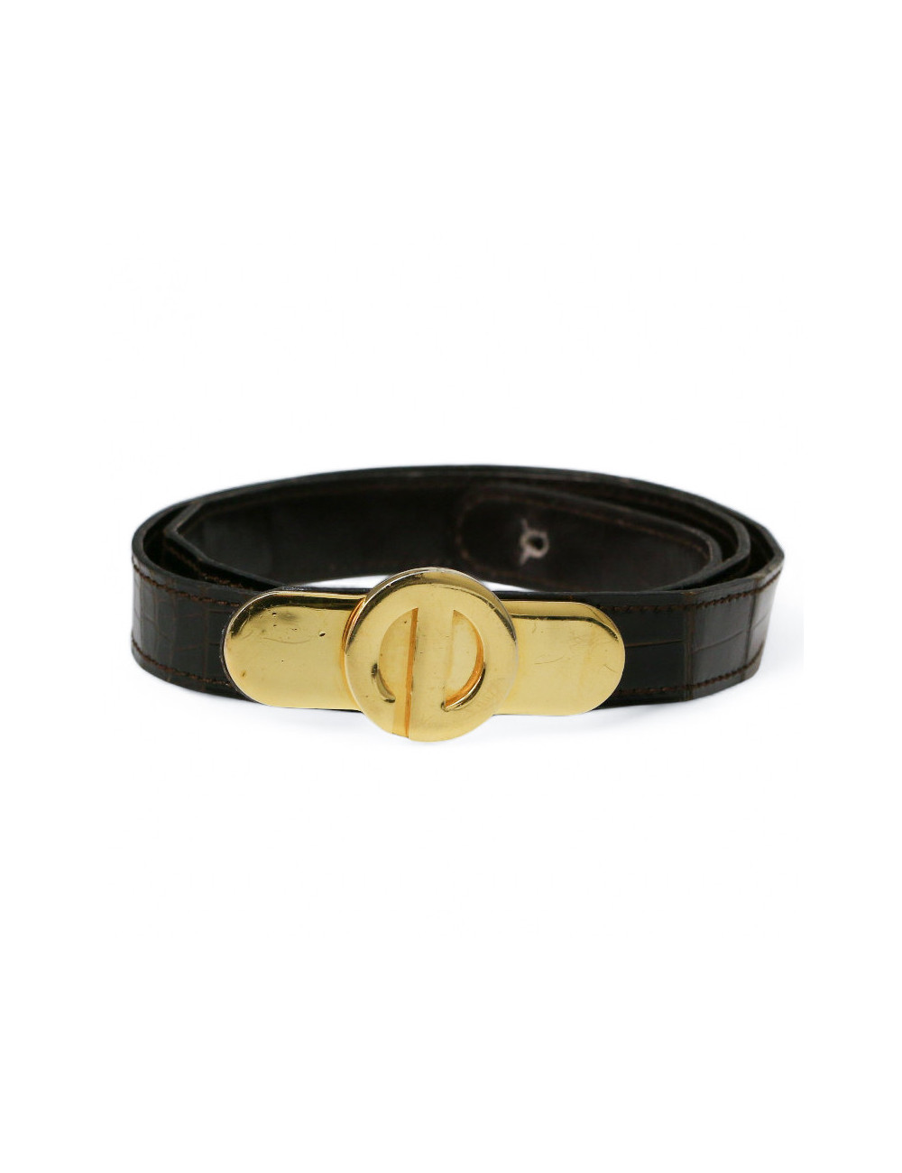 Ceinture CHRISTIAN DIOR Alligator marron