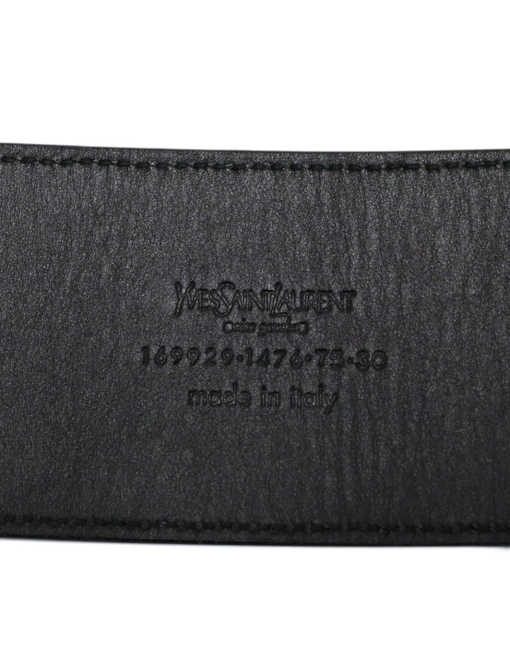 Ceinture YSL large vernie noire