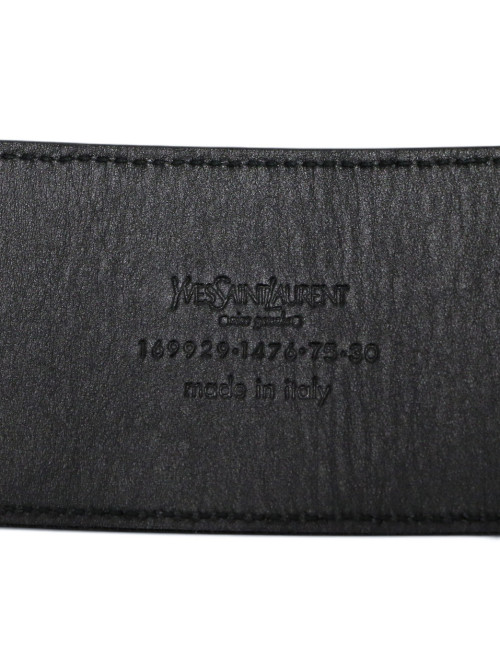 Ceinture YSL large vernie noire