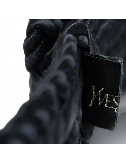 Ceinture YSL torsadée noire Vintage