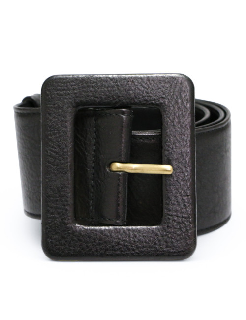 Ceinture YSL YVES SAINT LAURENT large marron