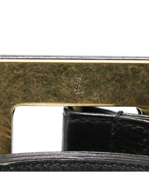 Ceinture YSL YVES SAINT LAURENT large marron