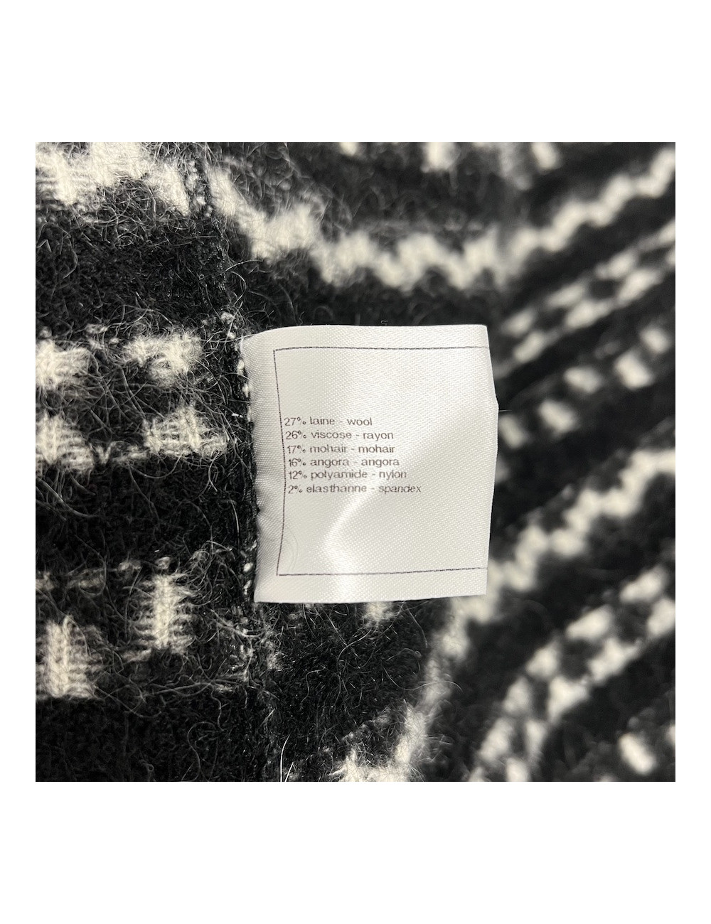 Robe T 38 CHANEL laine imprimé géométrique