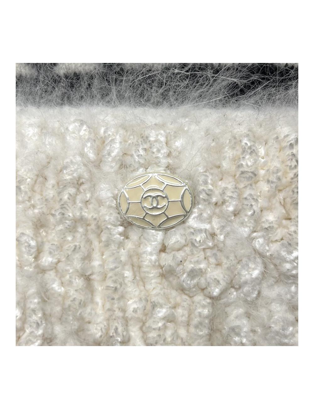 Robe T 38 CHANEL laine imprimé géométrique