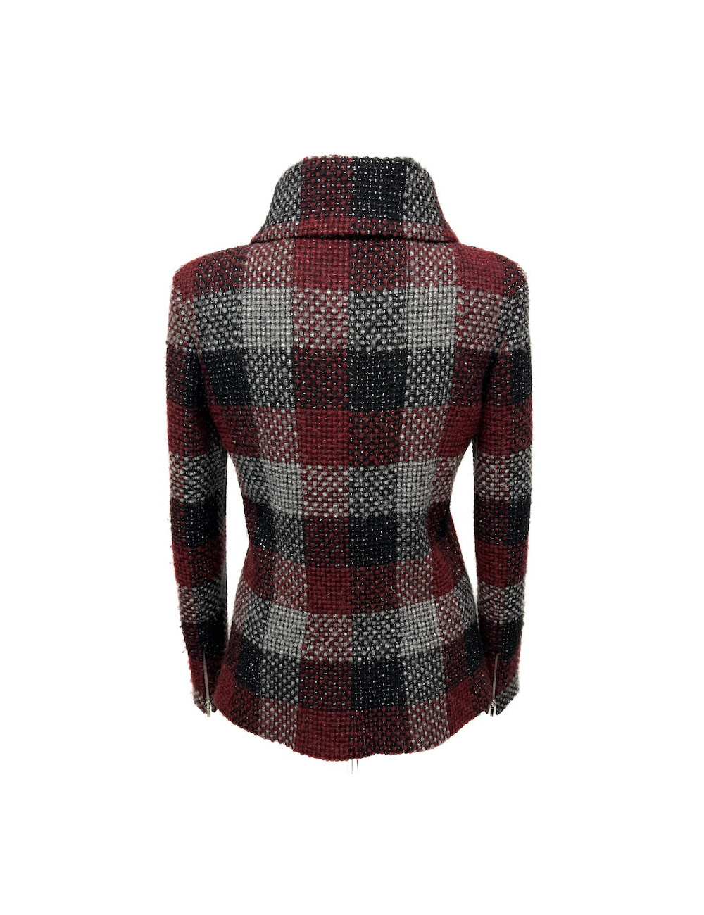 Veste CHANEL T38 en tweed à carreaux