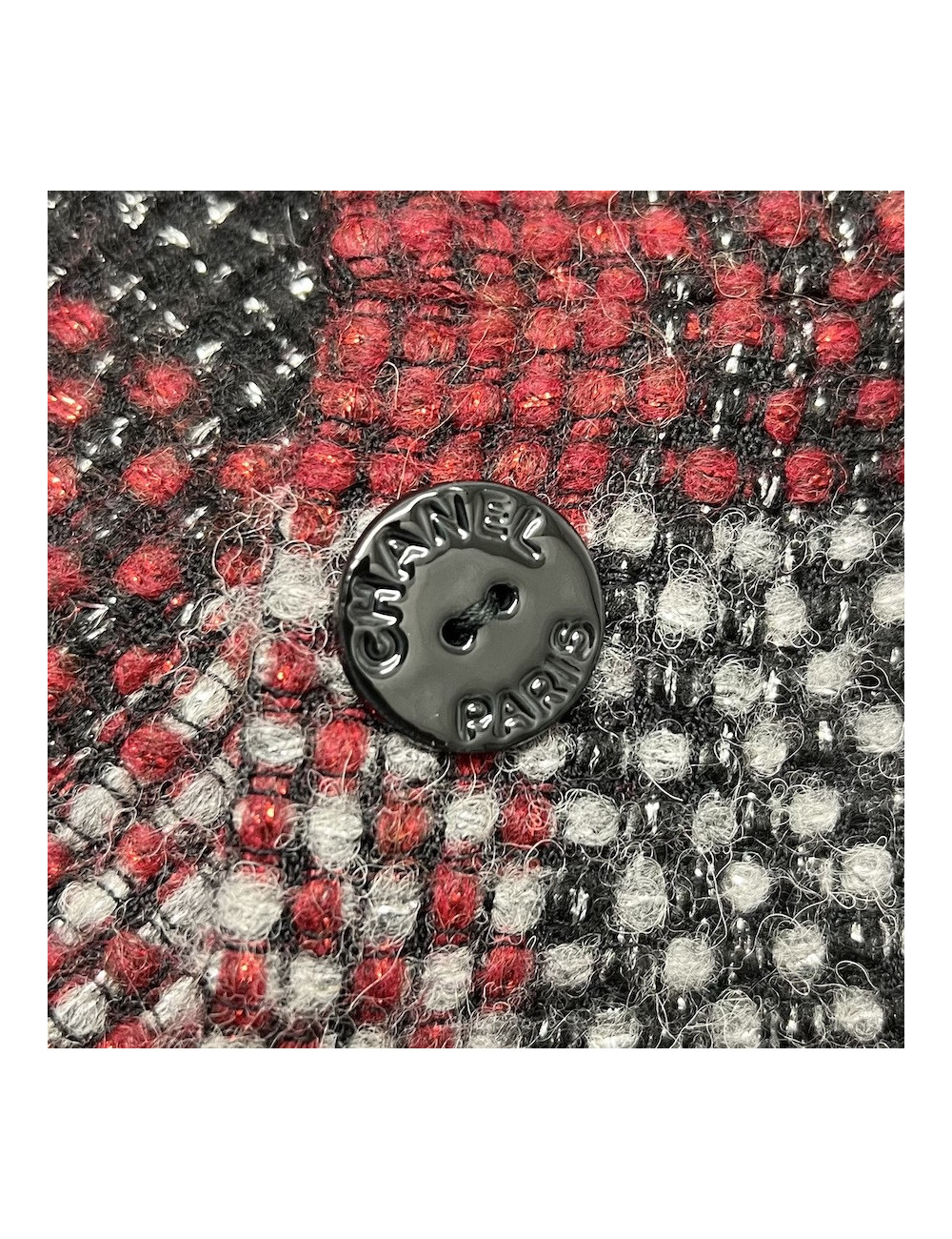 Veste CHANEL T38 en tweed à carreaux