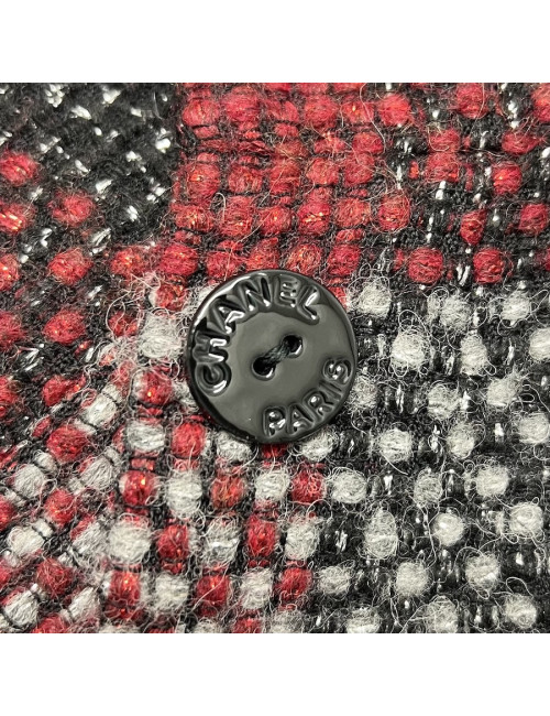 Veste CHANEL T38 en tweed à carreaux