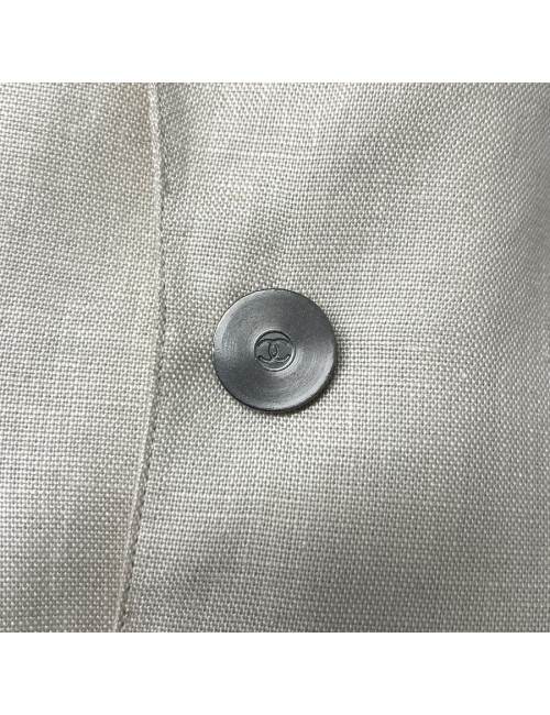 Robe pull T 38 CHANEL laine noire et blanche imprimé géométrique