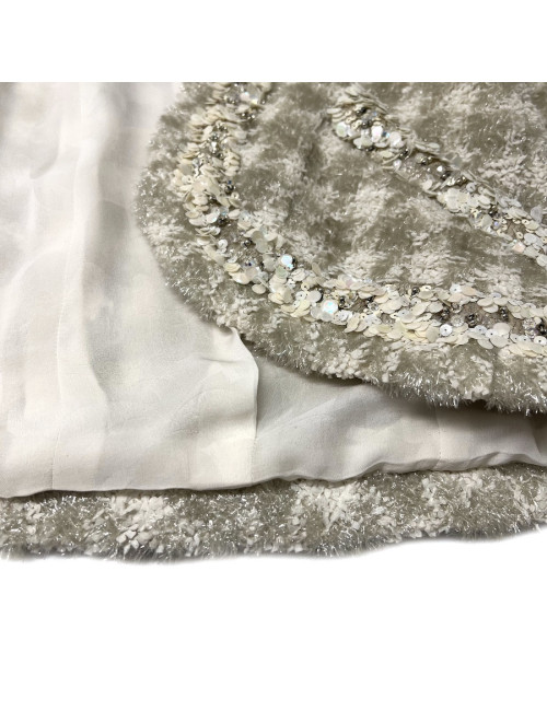 Robe T 38 CHANEL laine imprimé géométrique
