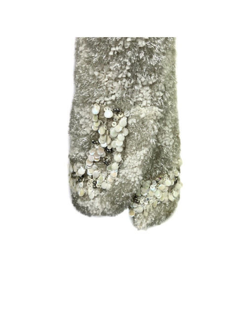 Robe T 38 CHANEL laine imprimé géométrique
