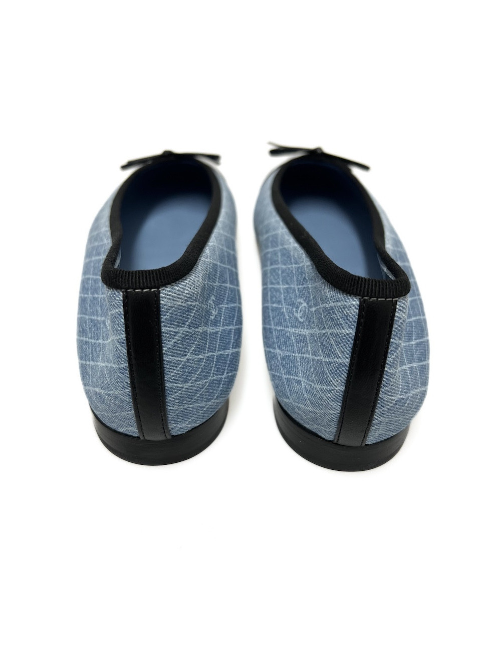 Ballerines CHANEL T 41 denim bleu marine gris foncé