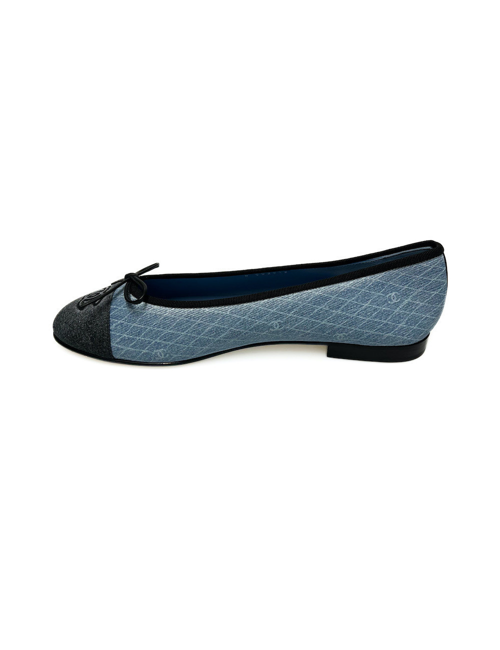 Ballerines CHANEL T 41 denim bleu marine gris foncé