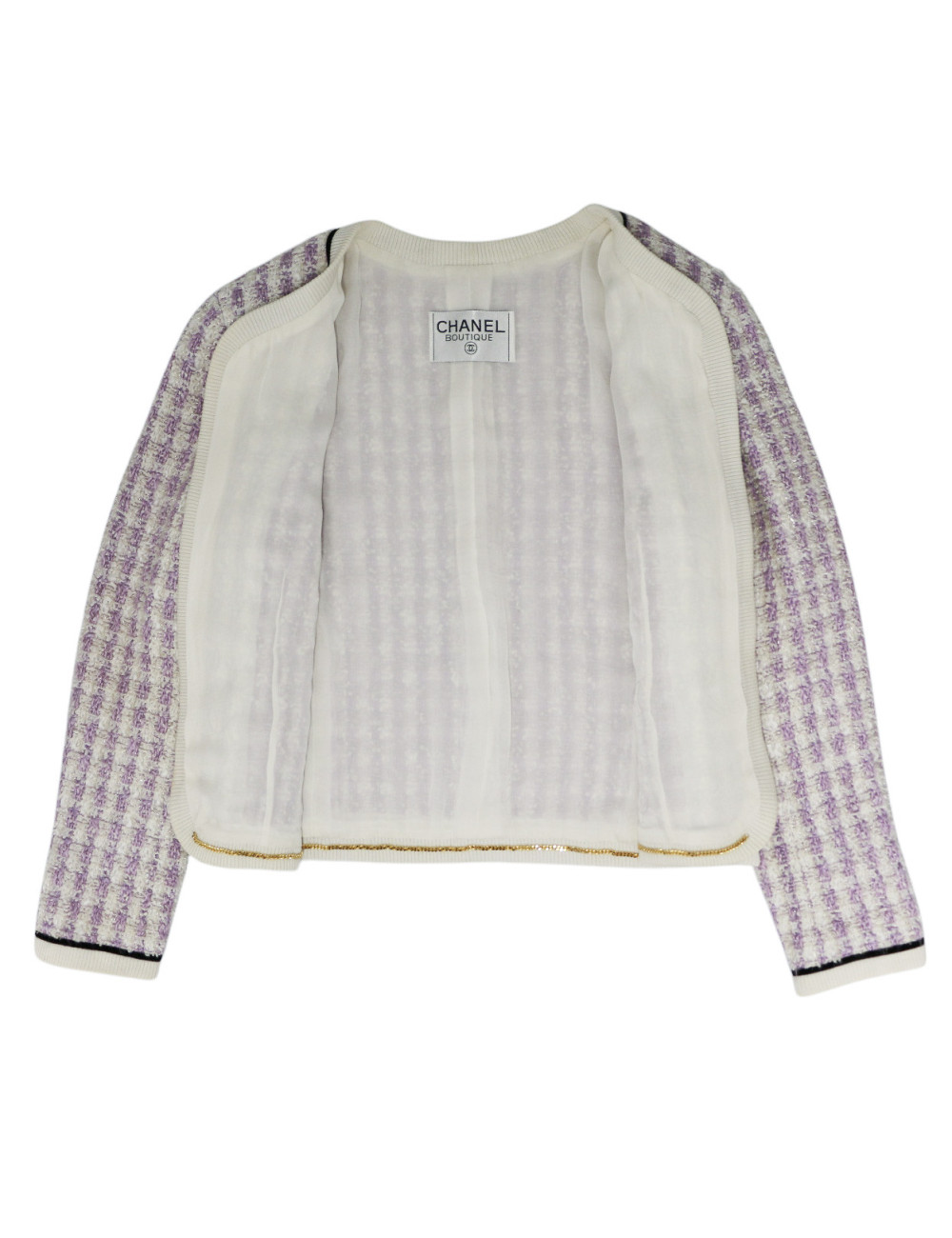 Robe T 38 CHANEL laine imprimé géométrique
