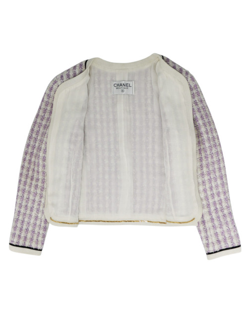 Robe T 38 CHANEL laine imprimé géométrique
