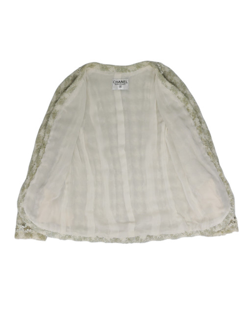 Robe T 38 CHANEL laine imprimé géométrique
