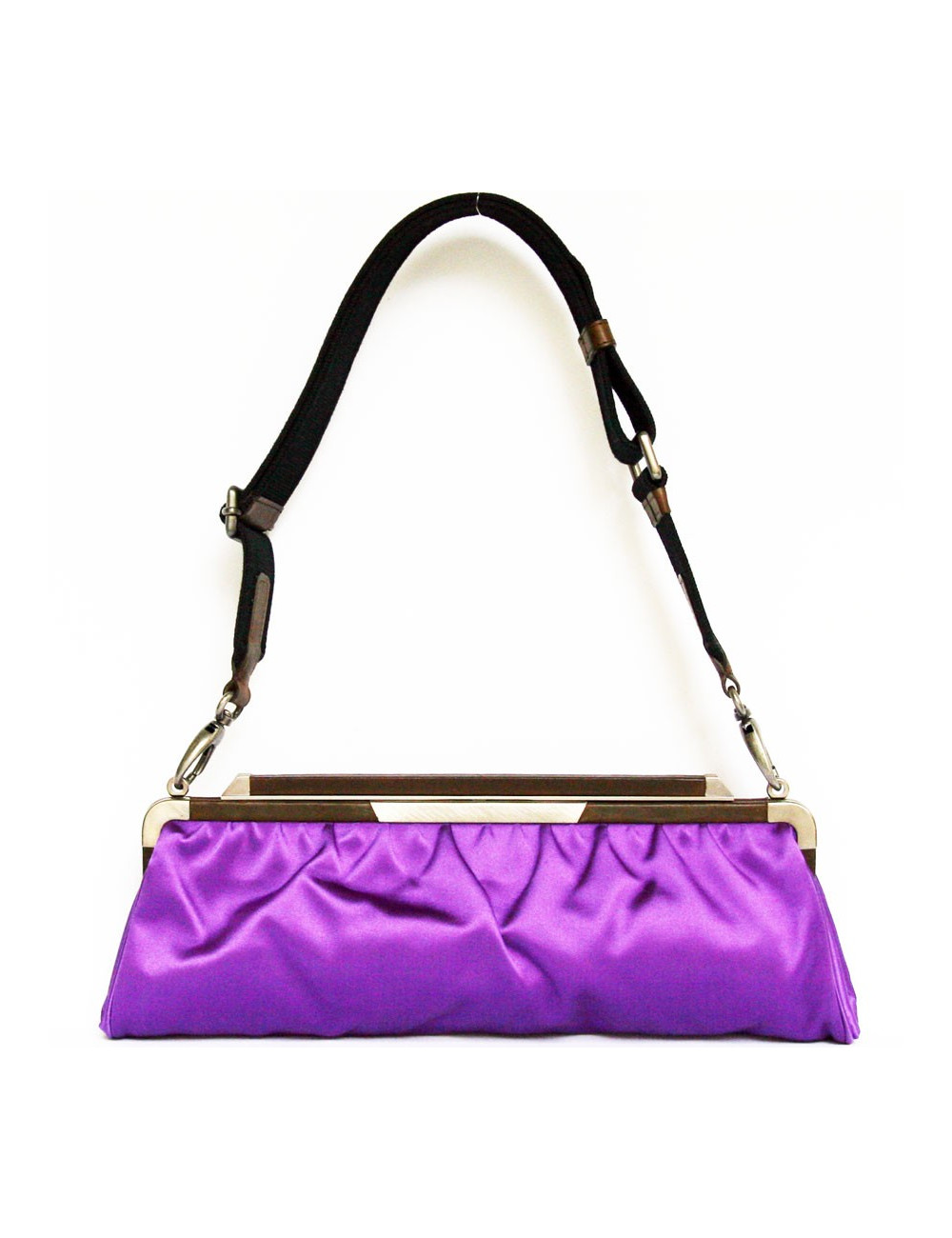 Pochette MARNI en satin violet