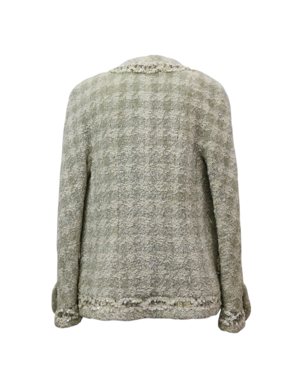 Robe T 38 CHANEL laine imprimé géométrique
