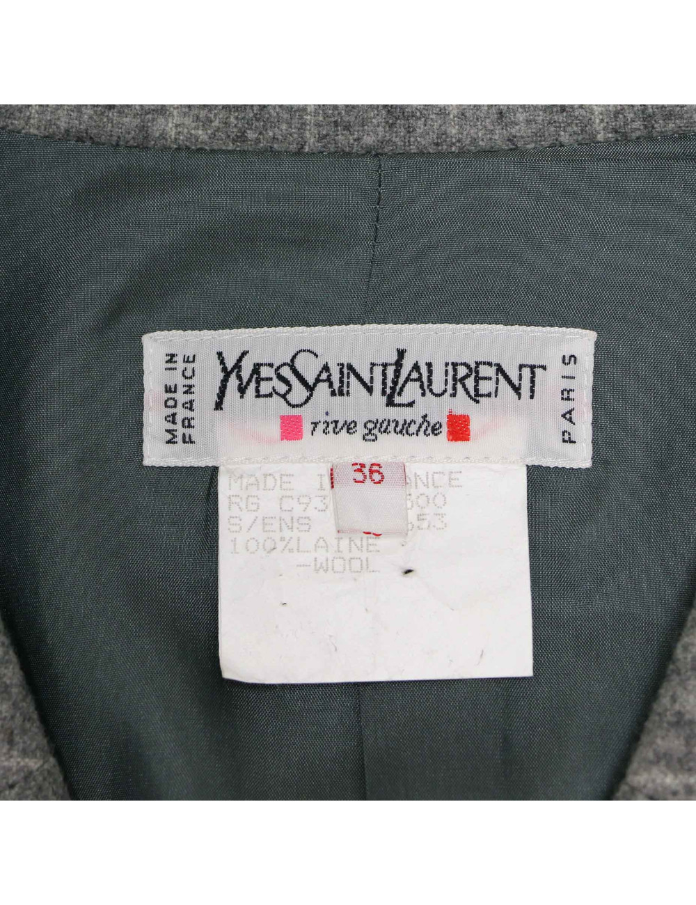 Veste YSL RIVE GAUCHE grise