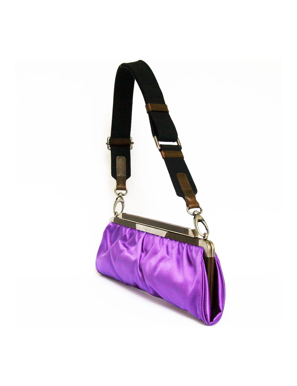 Pochette MARNI en satin violet