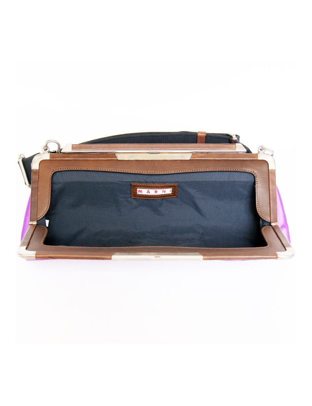 Pochette MARNI en satin violet