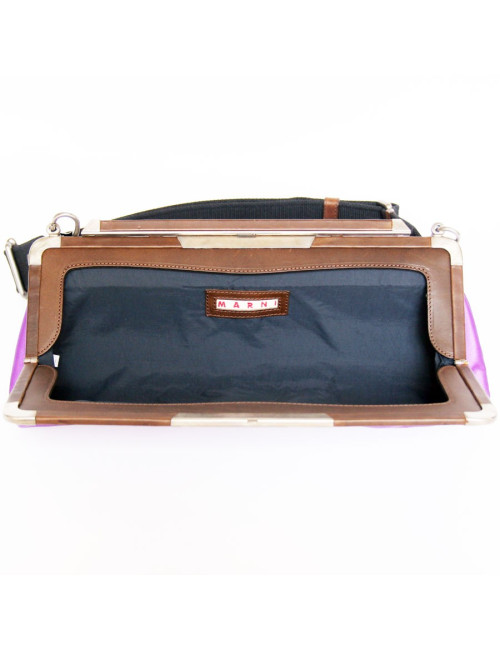 Pochette MARNI en satin violet