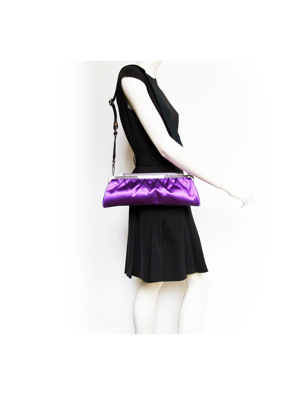 Pochette MARNI en satin violet