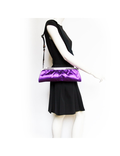 Pochette MARNI en satin violet