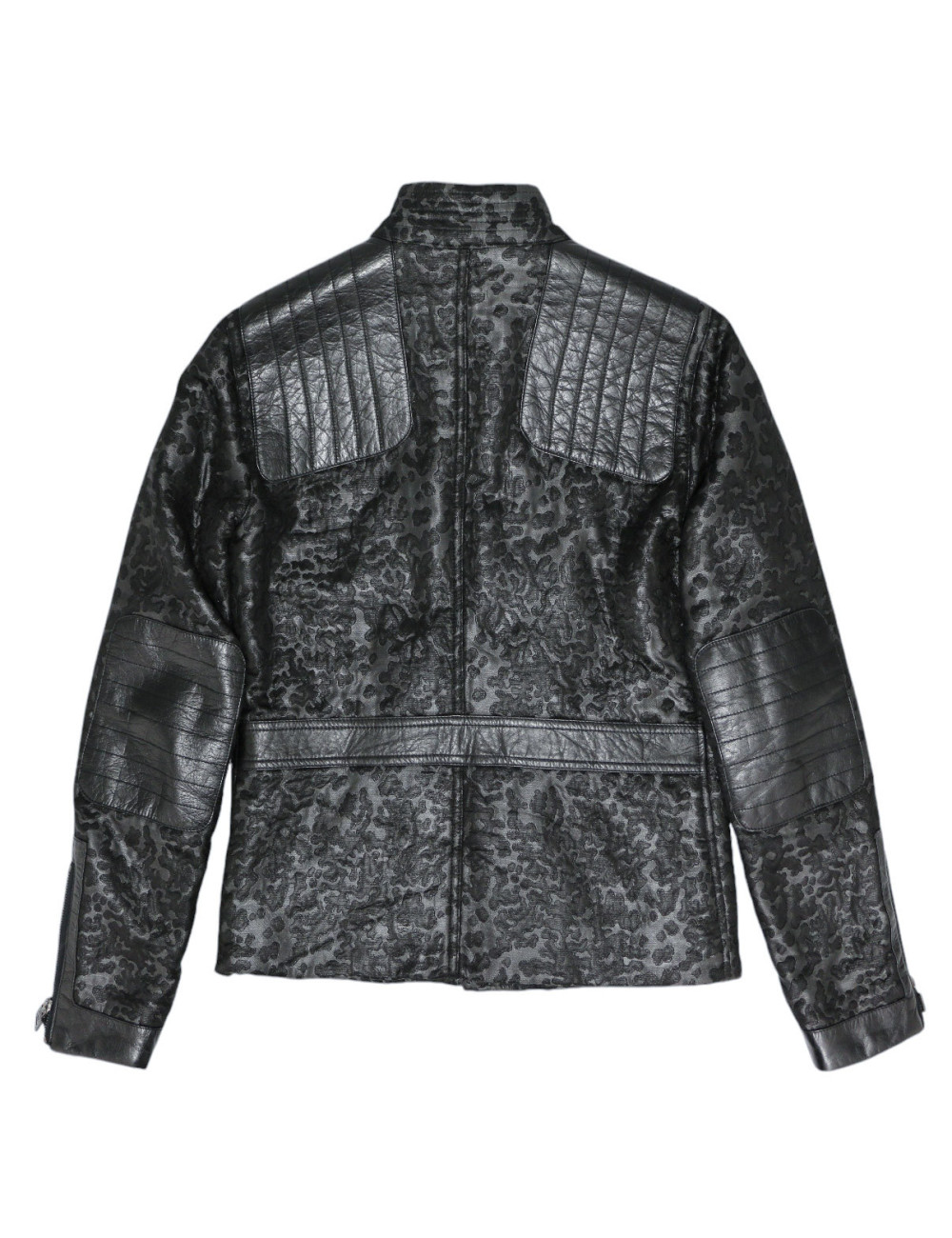 Veste T 34 CHANEL textile et cuir noir